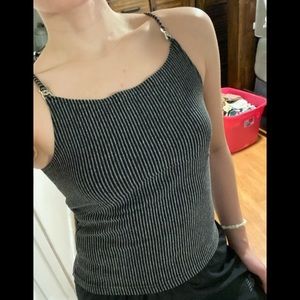 Ribbed form fitting tank top